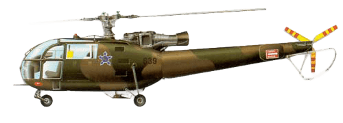 Aerospatiale Alouette III profile drawing