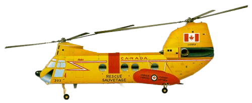 Boeing CH-46 Sea Knight profile drawing
