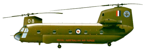 Boeing CH-47 Chinook profile drawing