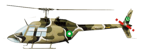 Bell 206 Jet Ranger profile drawing