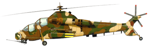 Denel CSH-2 Rooivalk profile drawing
