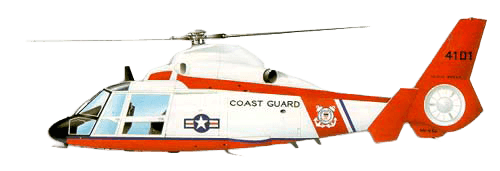 Aerospatiale SA.365 Dauphin 2 profile drawing