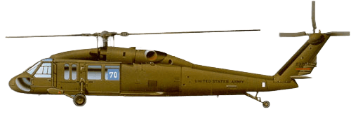 Sikorsky UH-60 Blackhawk profile drawing
