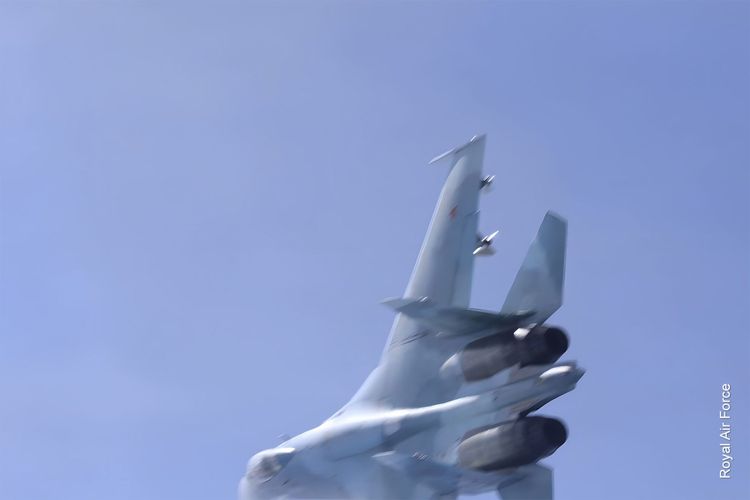 Russian jet dangerously close to British military aircraft
