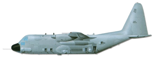 Lockheed Martin AC-130E Spectre profile drawing