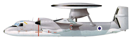 Grumman E-2 Hawkeye profile drawing