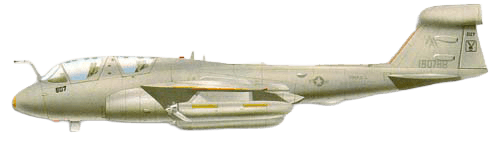 Grumman EA-6 Prowler profile drawing