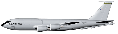 Boeing KC-135 Stratotanker profile drawing