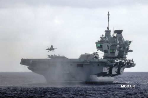 British aircraft carrier launches fighter jets in Arctic