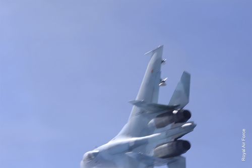 Russian jet dangerously close to British military aircraft