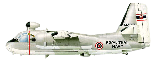 Grumman S-2 Tracker profile drawing