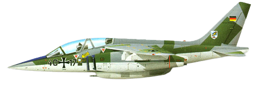 Dornier Alpha Jet profile drawing
