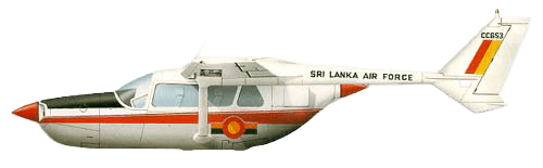Cessna O-2 profile drawing