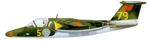 SAAB 105 profile drawing